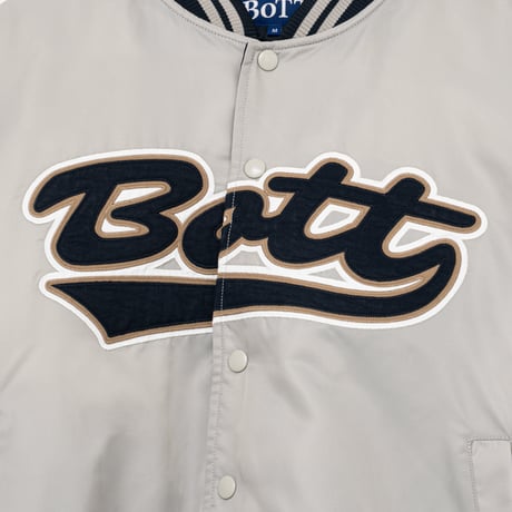 BoTT / NYLON VARSITY JACKET / GREY