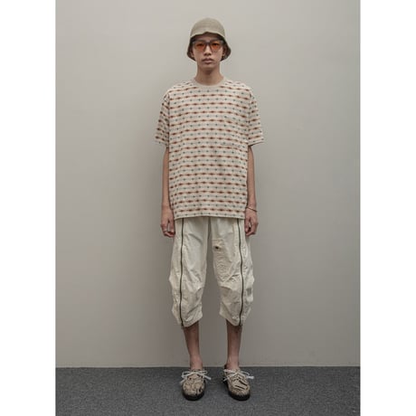 BAL / JACQUARD CREW NECK TEE / ECRU