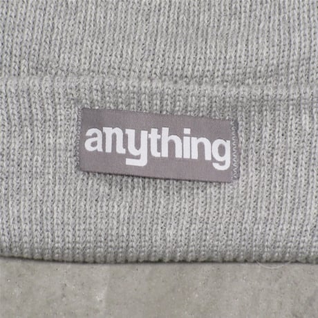 aNYthing / GREY LOGO PATCH BEANIE / HEATHER GREY