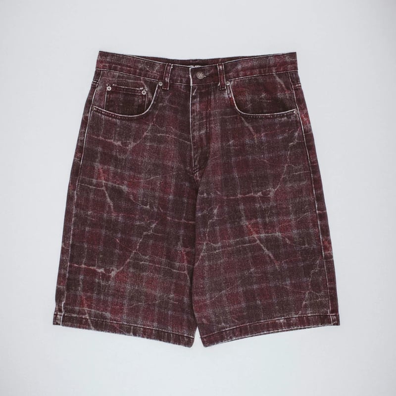 FUCKING AWESOME / MILLER PLAID DENIM SHORT / RE
