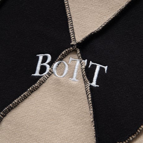 BoTT / PATCHWORK HOODIE / BLACK