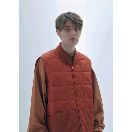 tone / SUVIN COTTON L/S T SHIRT (MOCK NECK) / DEEP ORANGE