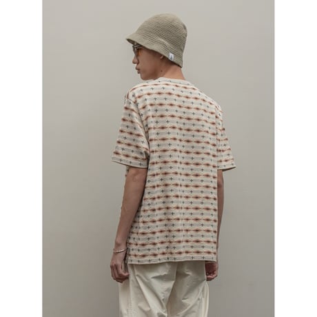 BAL / JACQUARD CREW NECK TEE / ECRU