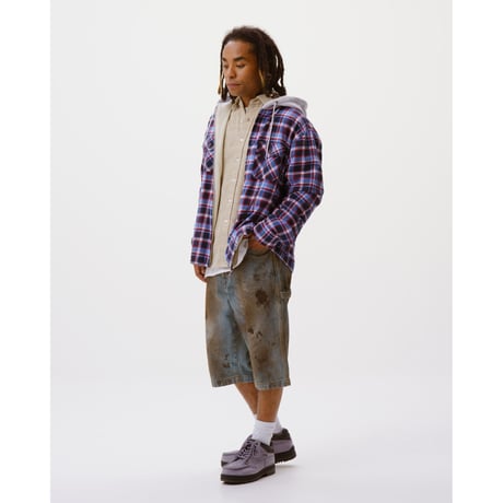 BoTT / HOODED FLANNEL SHIRT / NAVY