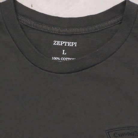 ZEPTEPI & Co. / SS TEE / CAMOUFRAGE CORPS. / BLACK