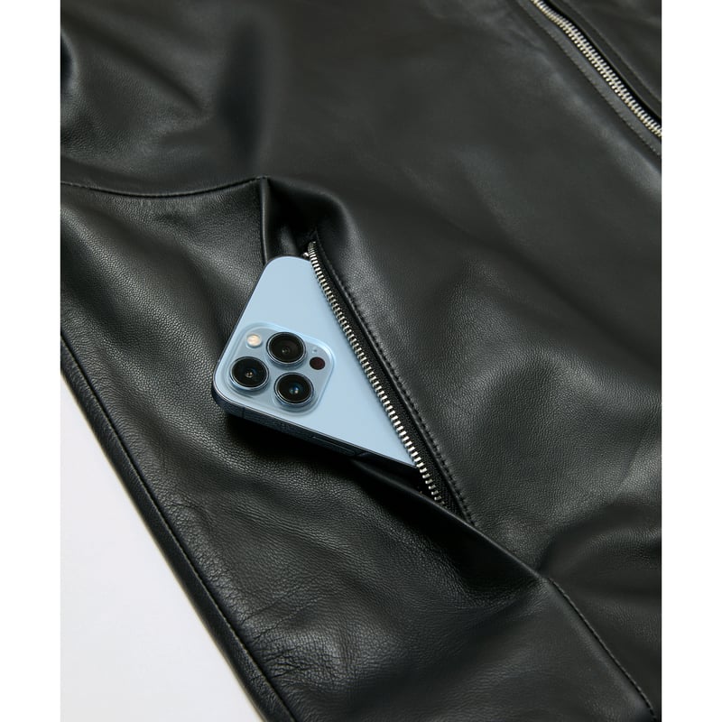BAL / TECH LEATHER ZIP JACKET / BLACK | Sophomore