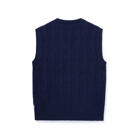 SPECIAL GUEST K.K. / SG CABLE KNIT VEST / NAVY