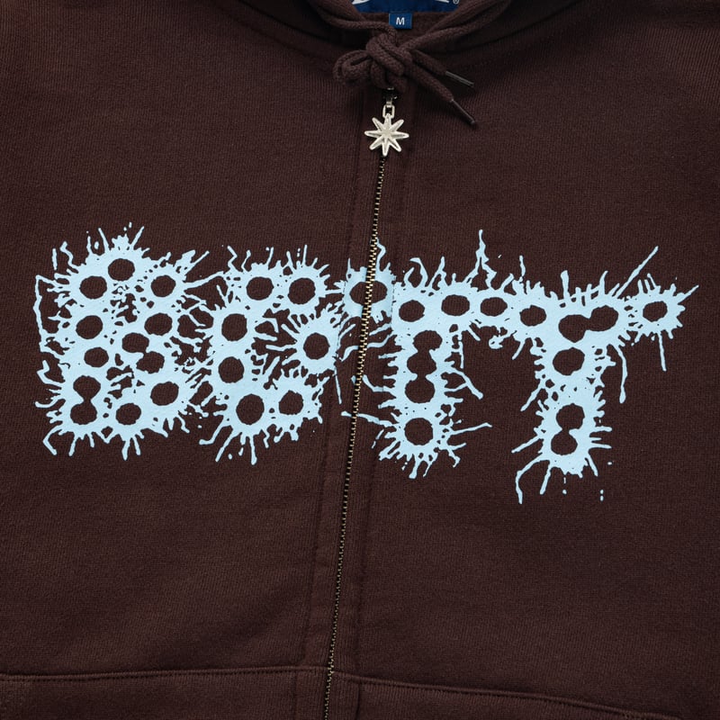 BoTT パーカー BANG LOGO ZIP HOODIE ブラウン BoTT / BANG! LOGO ZIP HOODIE / BROWN | Sophomore