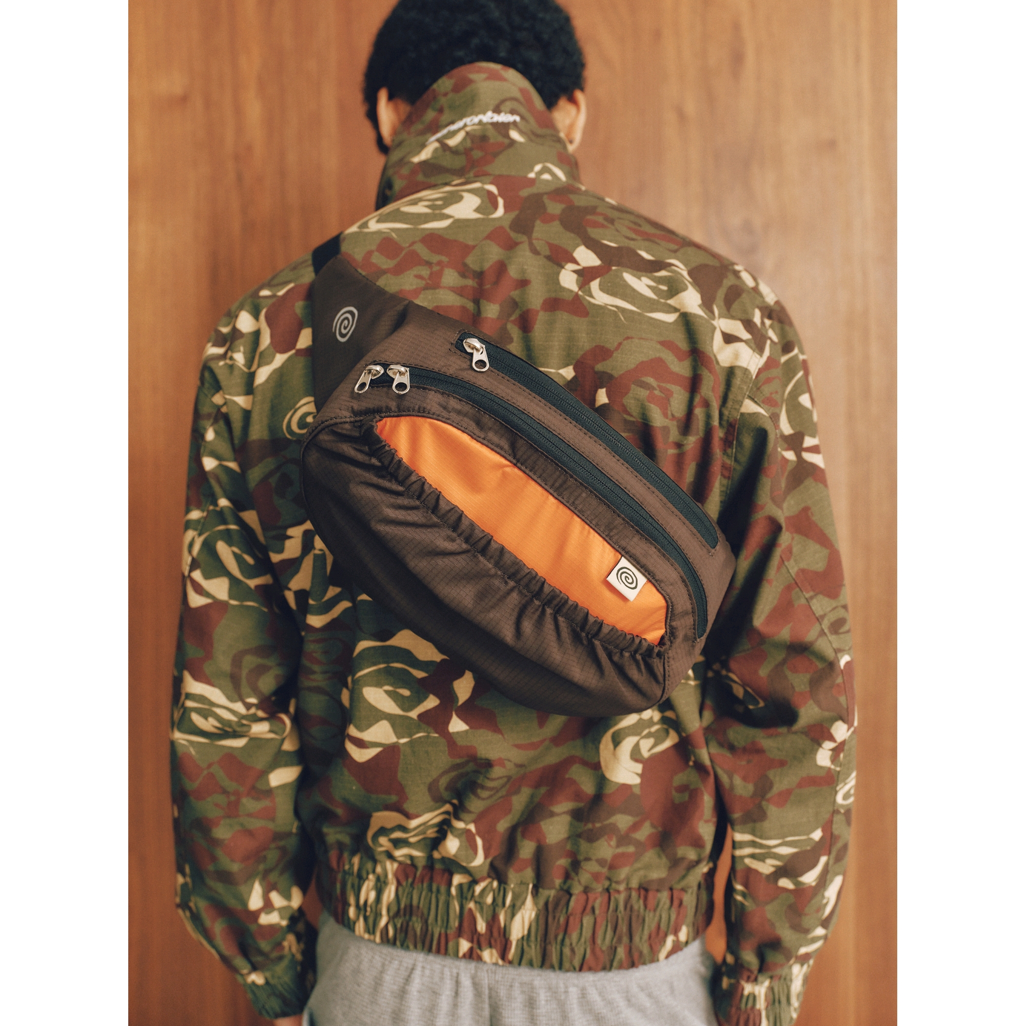 SOL Nylon Two-tone Waist Bag BROWN ブラウン original