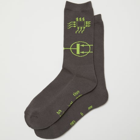 BAL / JACQUARD SOCKS / CHARCOAL GRAY