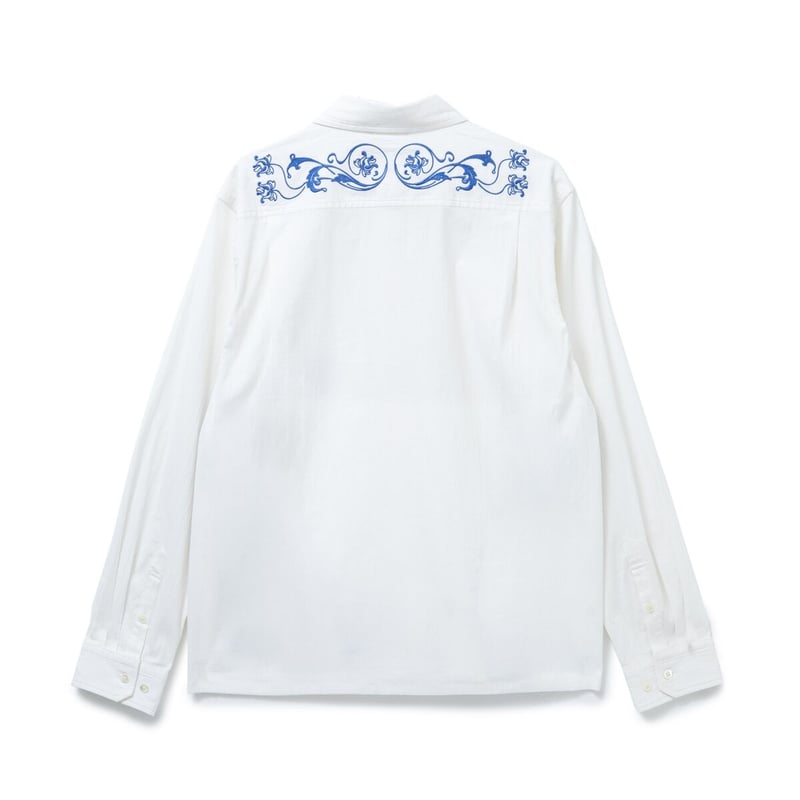 BoTT / EMBROIDERED SEERSUCKER SHIRT / WHITE | S