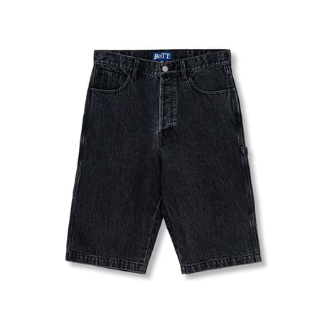 BoTT / SPARKLE DENIM PAINTER SHORT / WASHED BLACK