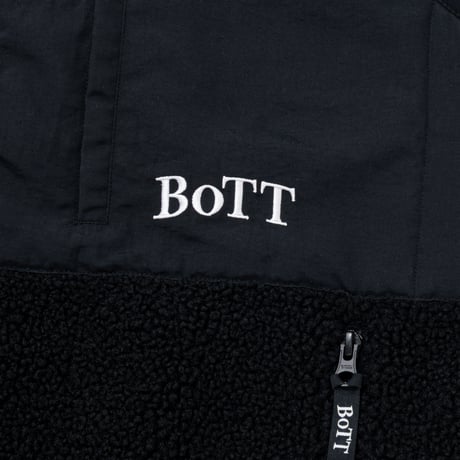 BoTT / FLEECE ZIP UP VEST / BLACK
