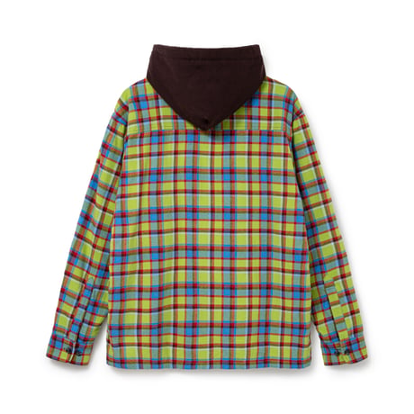BoTT / HOODED FLANNEL SHIRT / GREEN