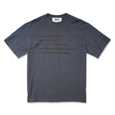 HOMBRE NINO / S/S PRINT TEE (SKATE ESSENTIALS) / SLATE BLUE