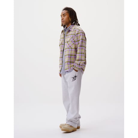 BoTT / ZIP-UP FLANNEL SHIRT / LAVENDER