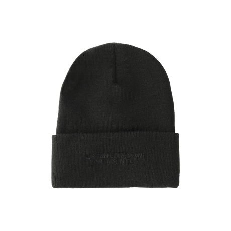 ON-AIR / OVAL LOGO PLAIN KNIT HAT / BLACK