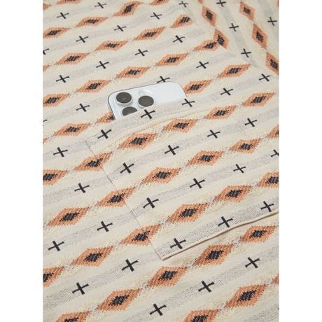 BAL / JACQUARD CREW NECK TEE / ECRU