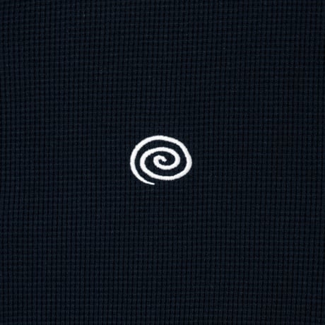 SOL soonerorlater / WAFFLE CREWNECK CARDIGAN / NAVY