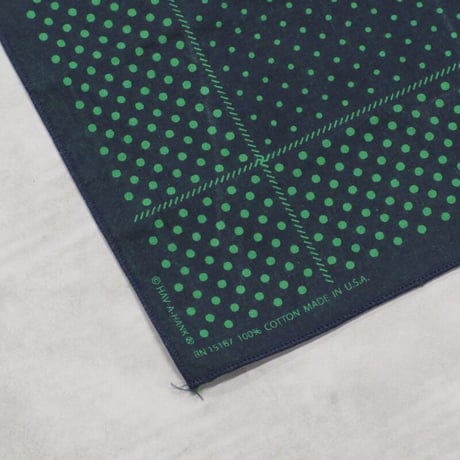 HAV-A-HANK / OVER DYED DOTS HANKY / GREEN
