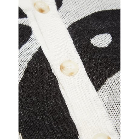 BAL / JACQUARD RAMIE CARDIGAN / BLACK