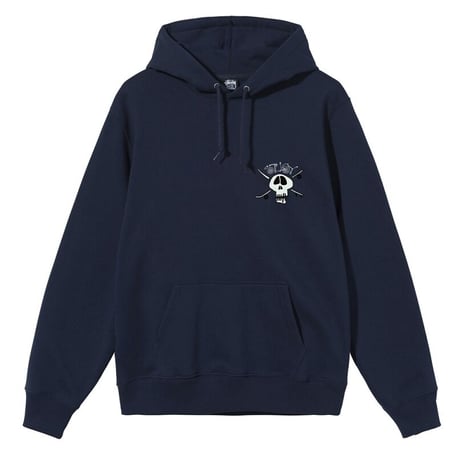 STUSSY / SURF SKATE SKULL HOODIE / NAVY
