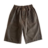 COMFORTABLE REASON / BOTANICAL WAX AGING SHORTS / ACID BROWN