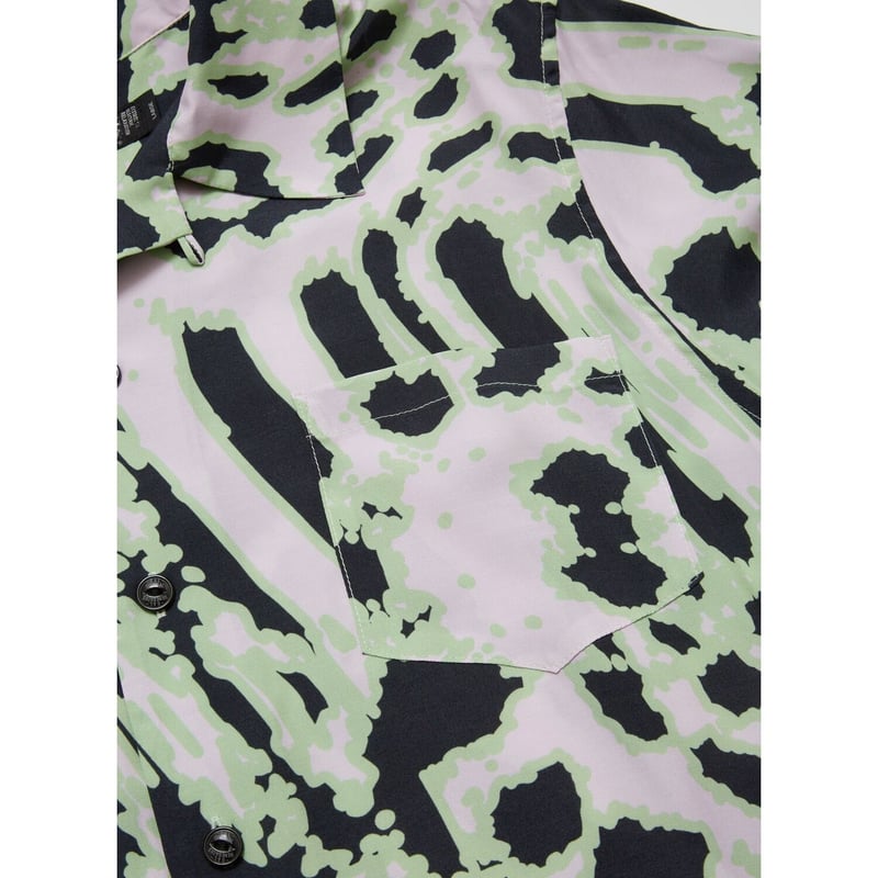 BAL / ACID ANIMAL RAYON SS SHIRT / GREEN | Soph