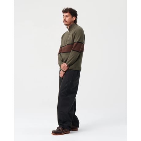 BoTT / HALF-ZIP DRIVERS KNIT / OLIVE