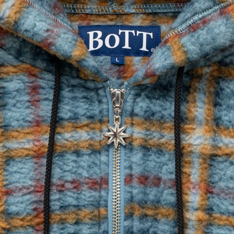 BoTT / FLEECE ZIP HOODIE / SLATE BLUE
