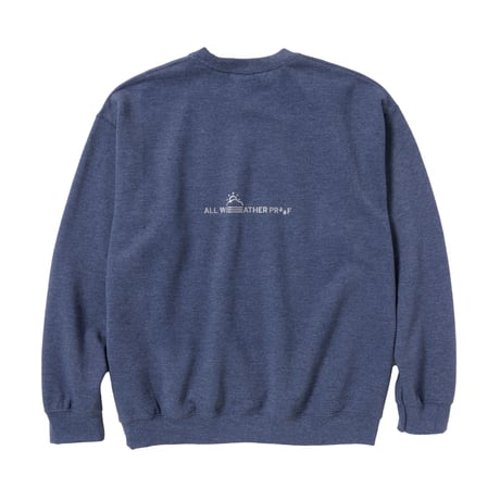 ALWAYTH / REFLECTIVE LOGO CREWNECK / HEATHER BLUE