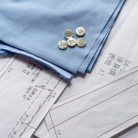 ON-AIR / SUPIMA COTTON CHAMBRAY TYPEWRITER STANDARD L/SL SHIRT / WHITE