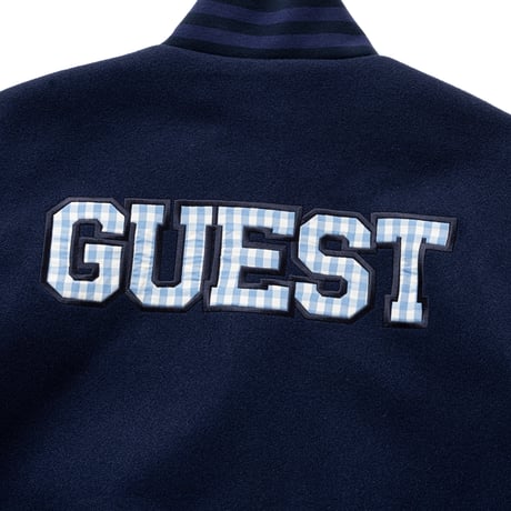 SPECIAL GUEST K.K. / SG GINGHAM CHECK STADIUM JACKET / NAVY