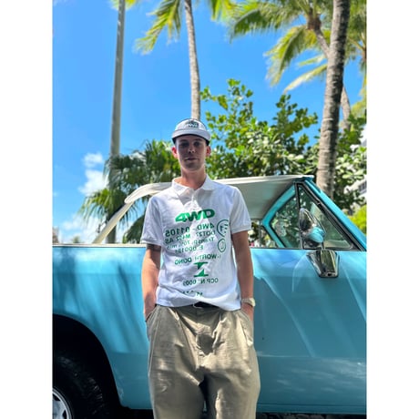 4WD  (4 WORTH DOING) / SNAKE CITY HAT / WHITE/GREEN/BLUE