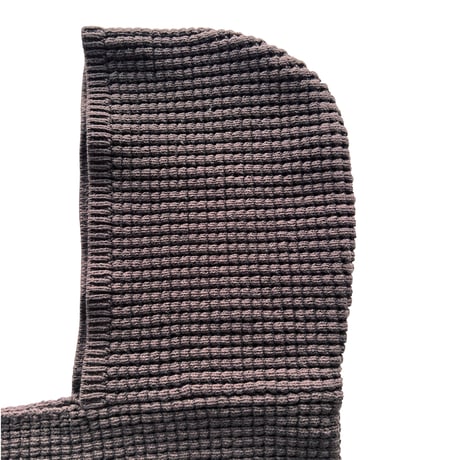 COMFORTABLE REASON / WAFFLE HOOD SCARF / BROWN