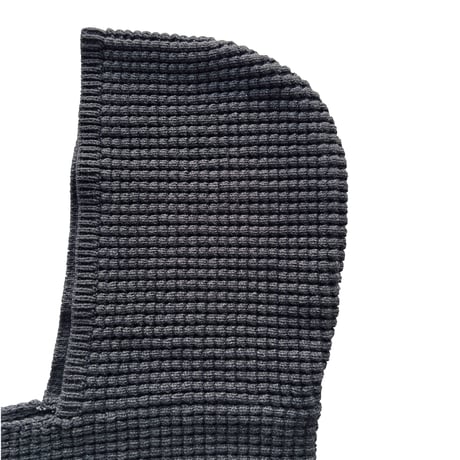 COMFORTABLE REASON / WAFFLE HOOD SCARF / BLACK