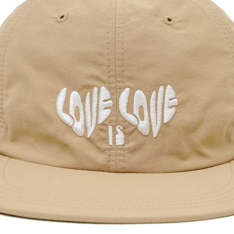 GARBAGE / SOFT BRIM 6 PANEL CAP (LOVE) / KHAKI (WHITE EMB)