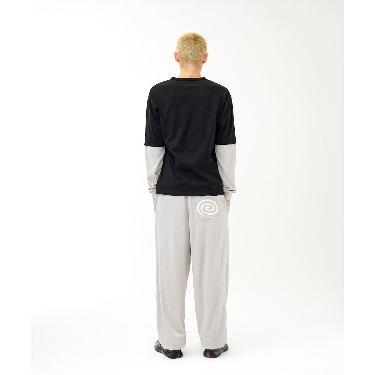 SOL soonerorlater / FAKE LAYERED TEE / BLACK |