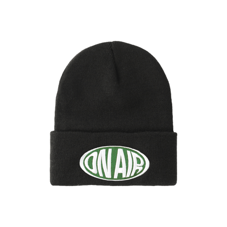 ON-AIR / OVAL LOGO PLAIN KNIT HAT / BLACK
