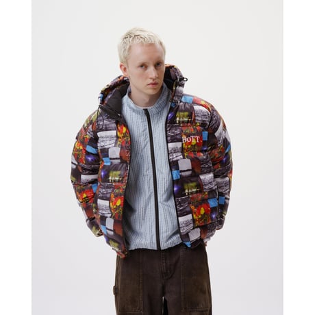 BoTT / HOODED PUFFER JACKET / MULTICOLOR