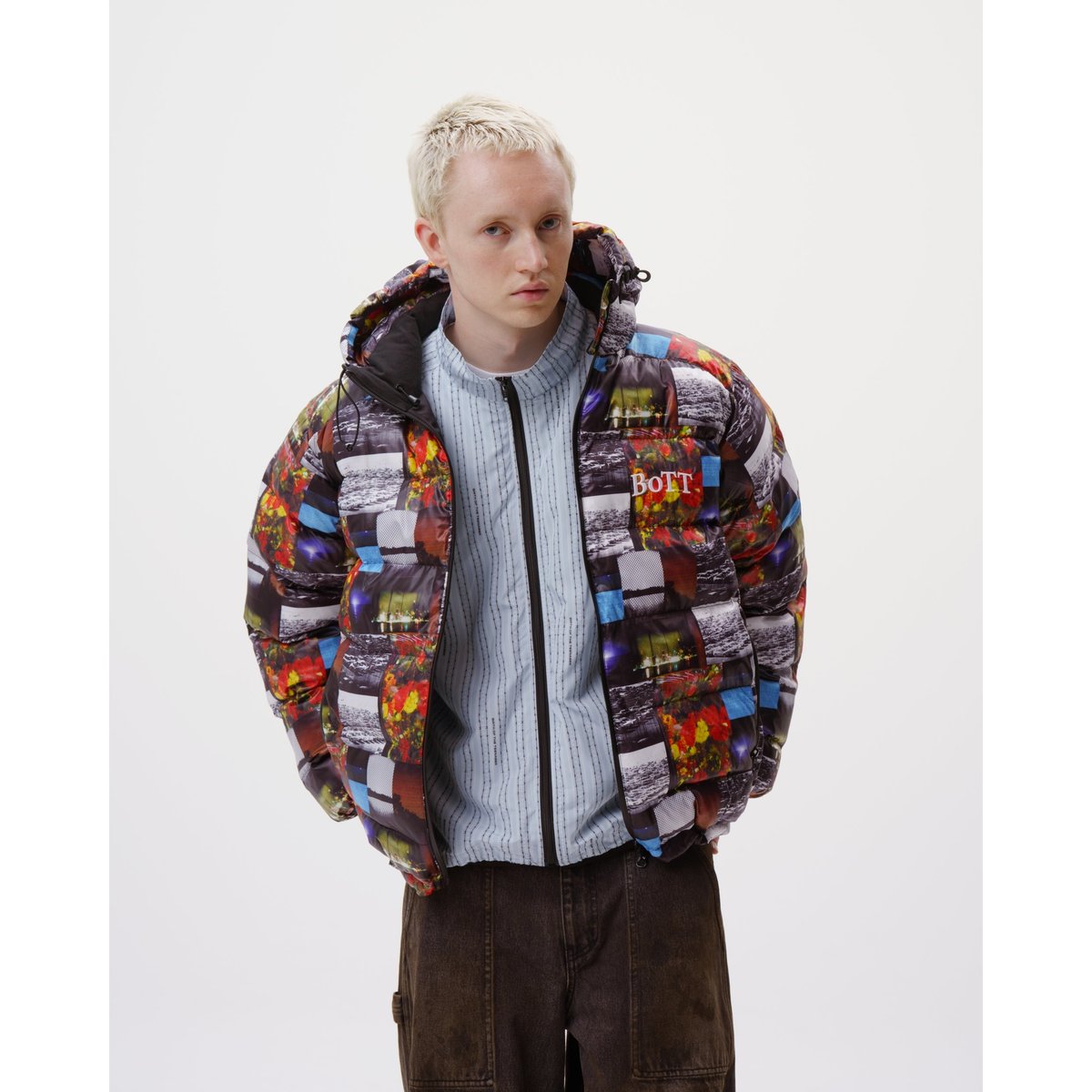 ジャケット・アウター BoTT 25SS 251BoTT04 Flower Hooded Jacket BoTT / HOODED PUFFER JACKET / MULTICOLOR | Soph