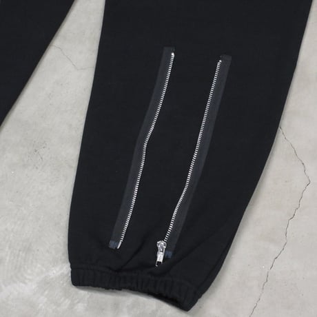 MALFUNCTION / ZIP SWEAT PANTS / BLACK