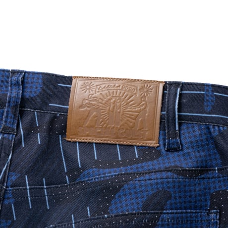 SPECIAL GUEST K.K. / SHIRT PATTERN CAMO BAGGY SHORT / NAVY