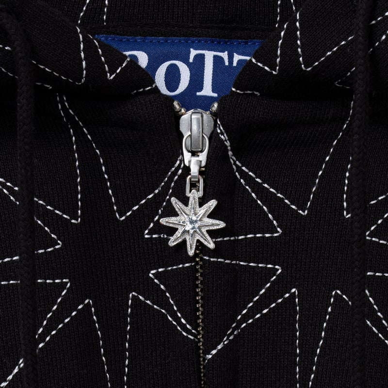 BoTT / SPARKLE STITCH ZIP HOODIE / BLACK | Soph BoTT / SPARKLE STITCH ZIP HOODIE / BLACK | Soph