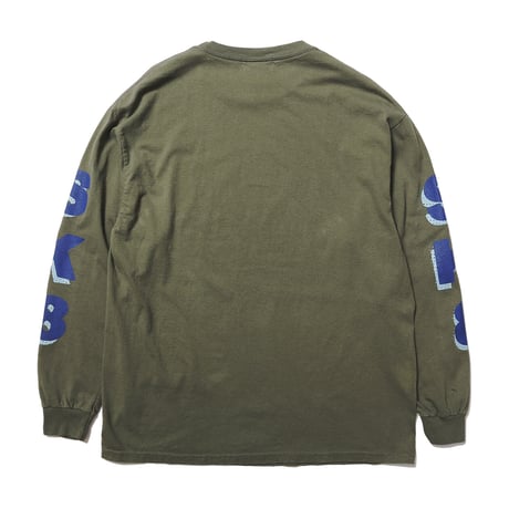 HOMBRE NINO / ACID WASH L/S PRINT TEE / M GREEN