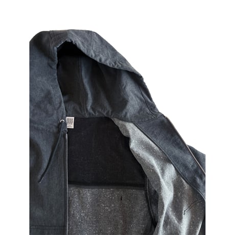 COMFORTABLE REASON / PIGMENT COATING HOODED JACKET / BLACK