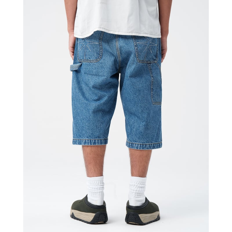BoTT Sparkle Denim Painter Short Lサイズ BoTT / SPARKLE DENIM PAINTER SHORT / WASHED BLU
