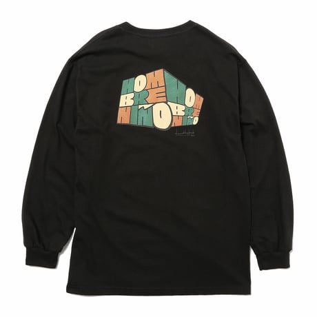 HOMBRE NINO / L/S PRINT TEE (DEADKEBAB RUBIKCUBE) / BLACK