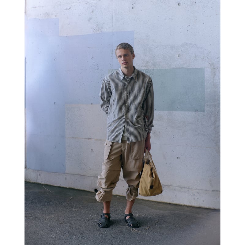 PHIGVEL MAKERS & CO ベージュ チノパン PHIGVEL（フィグベル）｜OFFICER TROUSERS WIDE- KHAKI BEIGE