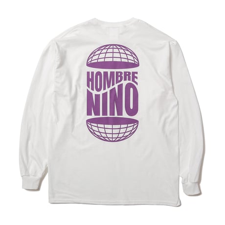 HOMBRE NINO / L/S PRINT TEE (PLANET) / PURPLE